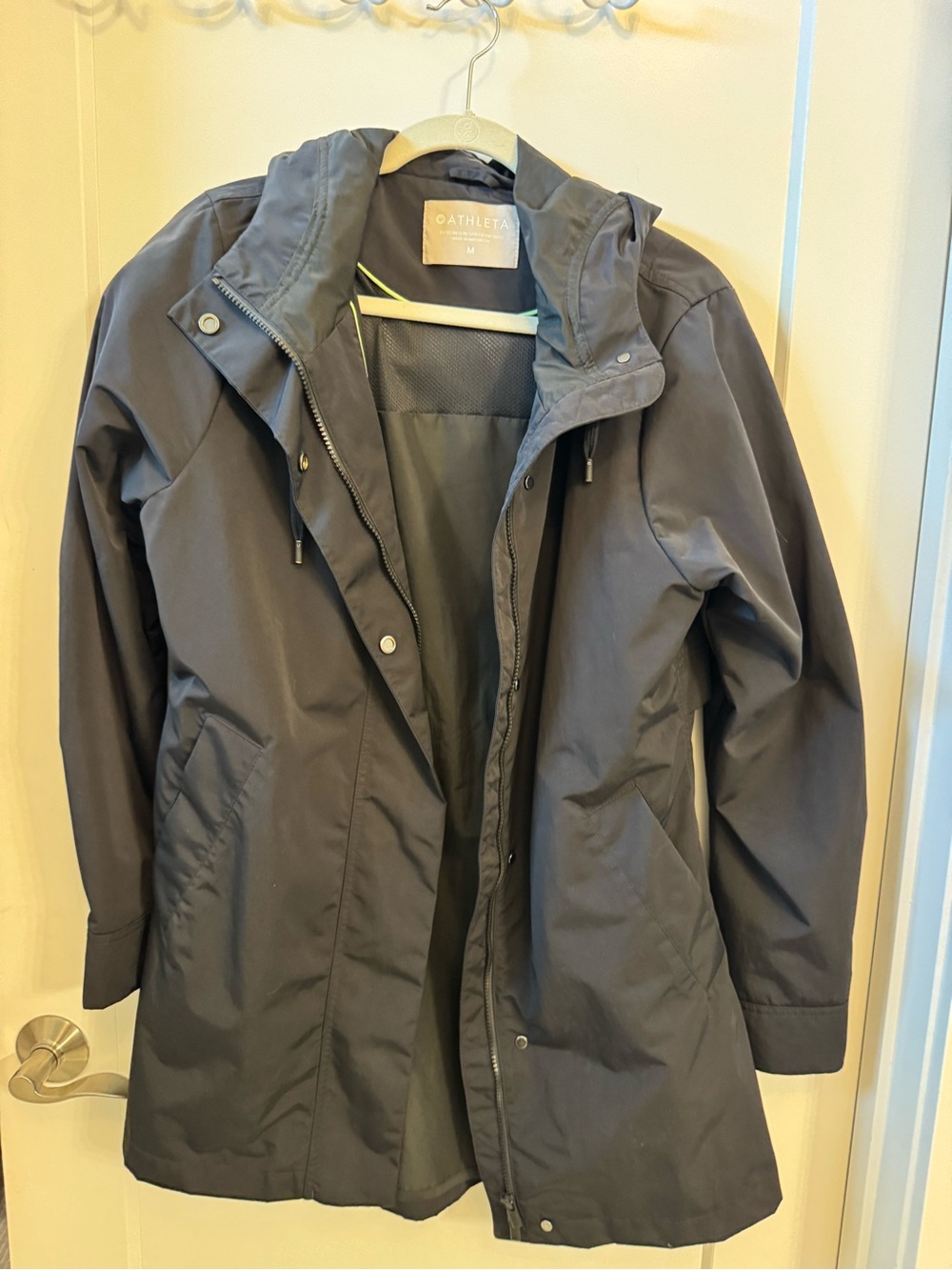 Athleta Women's Hooded All weather Raincoat - Black